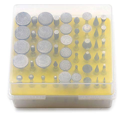 Oudtinx 50pcs Diamond Coated Grinding Head Grinding Burrs Set for Dremel Rotary Tool - Image 4