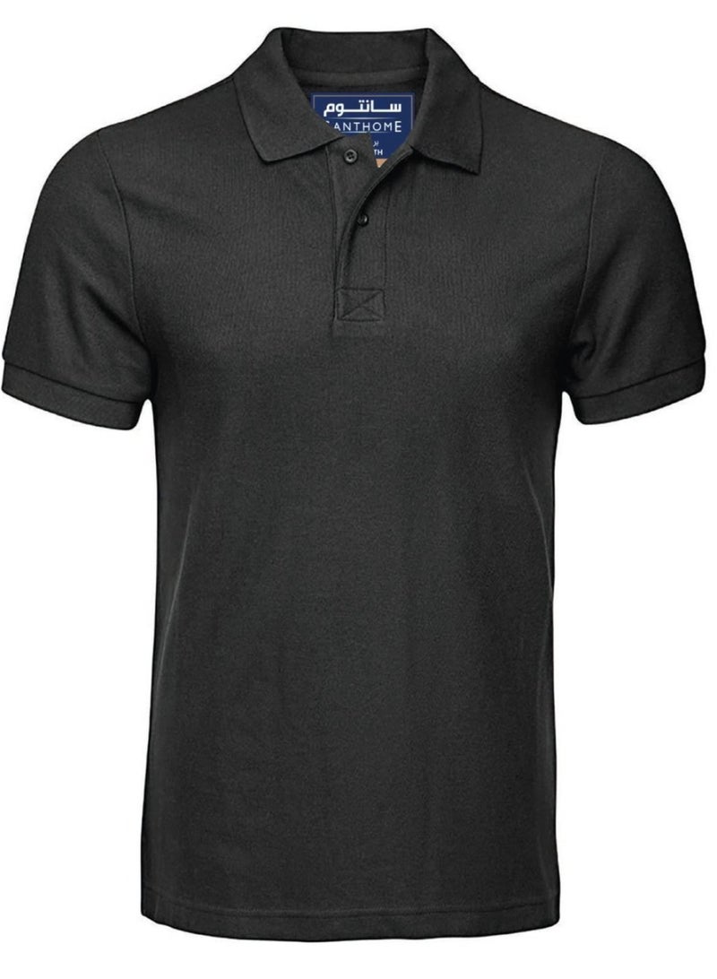 SANTHOME Polyester Blend Short Sleeve Polo Shirt  - Image 1