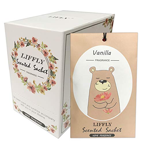 LIFFLY 14 Packs Vanilla Scented Sachets for Drawers and Closets Gift Box - Image 1
