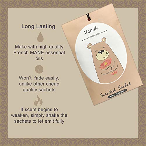LIFFLY 14 Packs Vanilla Scented Sachets for Drawers and Closets Gift Box - Image 2