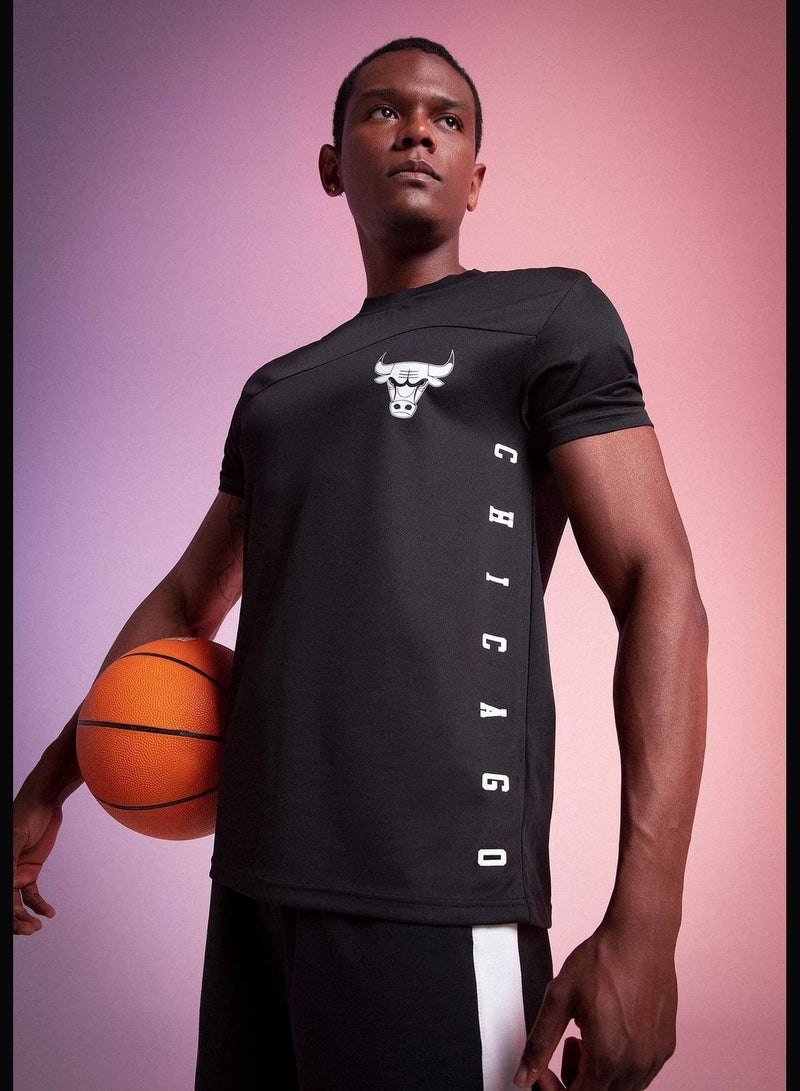 DeFacto Man NBA Chicago Bulls Licenced Crew Neck Knitted T-Shirt  - Image 2