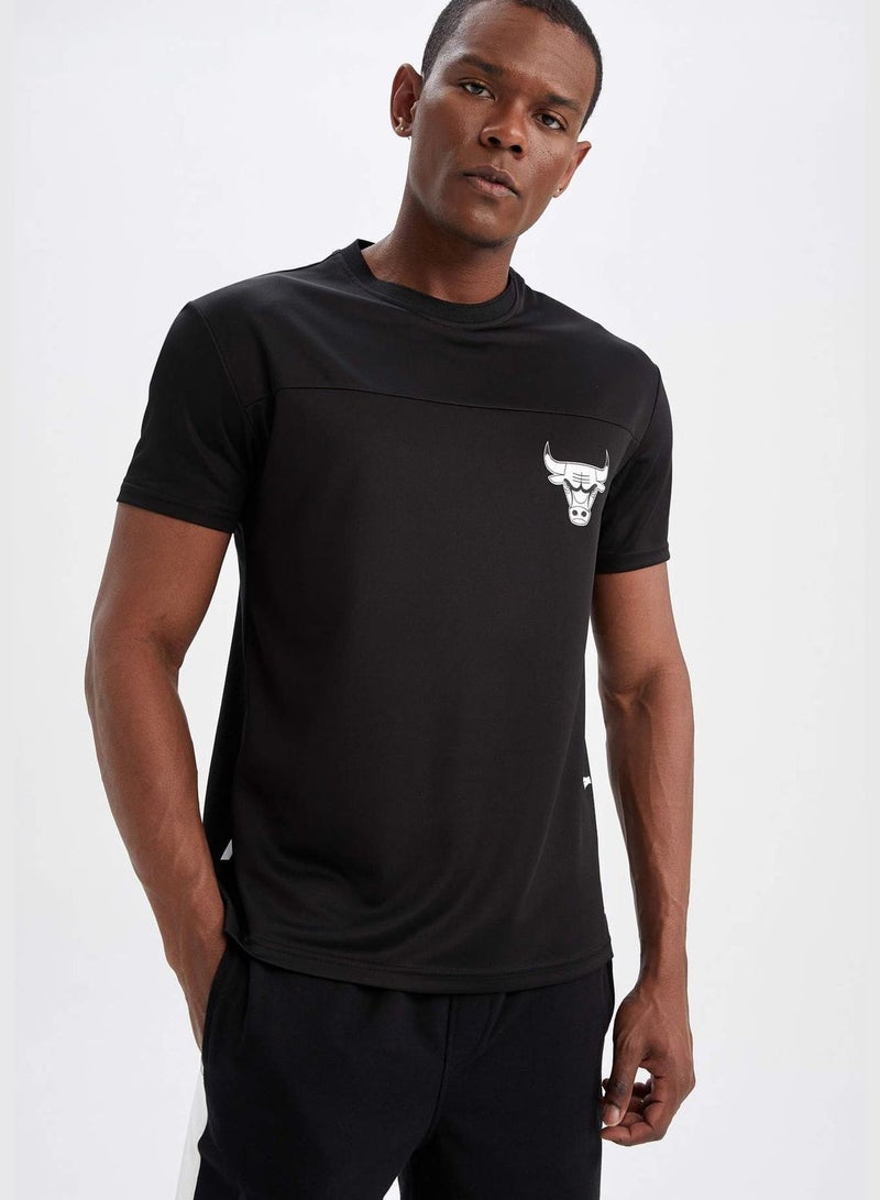DeFacto Man NBA Chicago Bulls Licenced Crew Neck Knitted T-Shirt  - Image 4