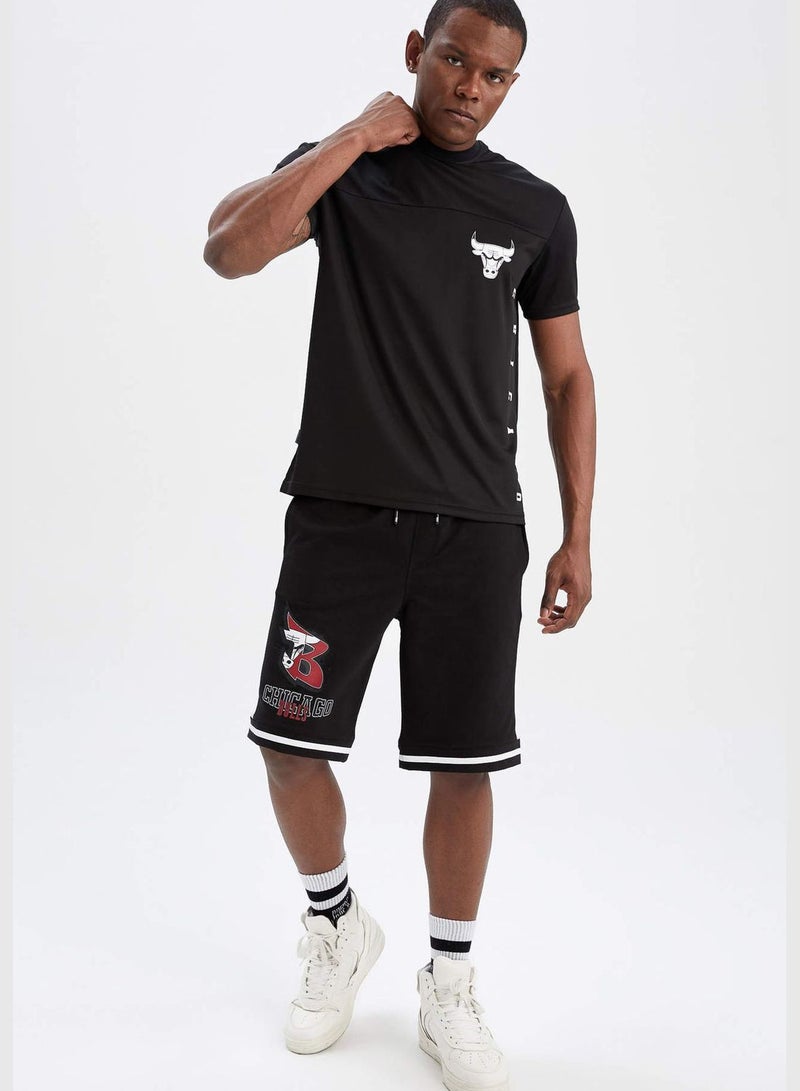 DeFacto Man NBA Chicago Bulls Licenced Crew Neck Knitted T-Shirt  - Image 5
