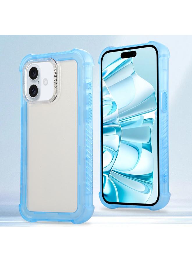 اس-توب جراب لهاتف iPhone 16 شفاف غير لامع من مادة TPU الهجينة PC 3 في 1 - Image 1