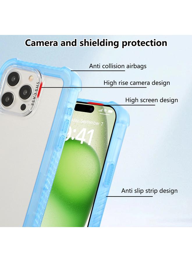 اس-توب جراب لهاتف iPhone 16 شفاف غير لامع من مادة TPU الهجينة PC 3 في 1 - Image 2