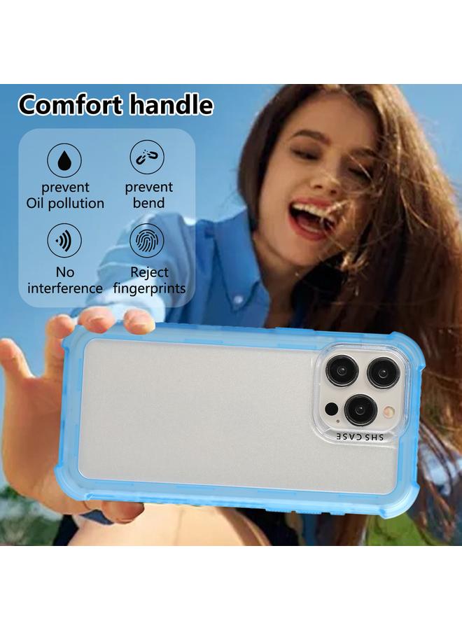 اس-توب جراب لهاتف iPhone 16 شفاف غير لامع من مادة TPU الهجينة PC 3 في 1 - Image 4