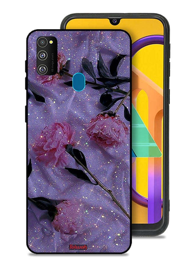 Tolwak Samsung Galaxy M30s Protective Case Cover Glitter Roses - Image 1