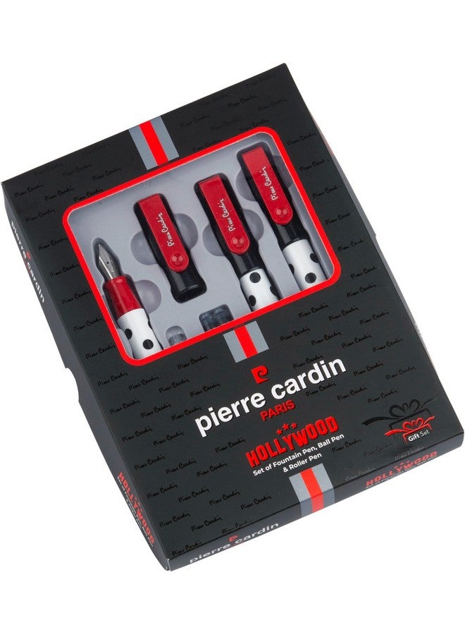 pierre cardin Hollywood Premium Gift Set | Pack Of Attractive Ball Pen, Roller Pen & Fountain Pen | Free Ink Cartridges & Converter | Ideal For Festive & Corporate Gifting - Image 4