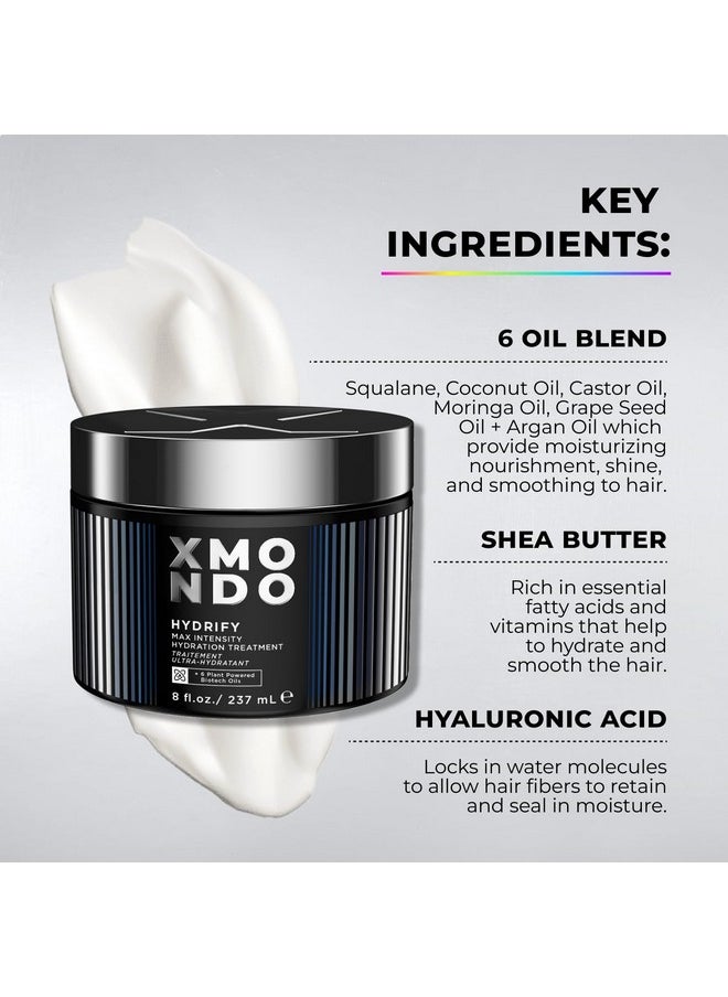 XMONDO XMONDO Hair Hydrify Max Intensity Hydration Treatment | Designed with Signature 6 Blend Oil Blend Formula, Hyaluronic Acid & Shea Butter to Hydrate and Retain Moisture in Hair Molecules, 8 Fl Oz  - Image 4