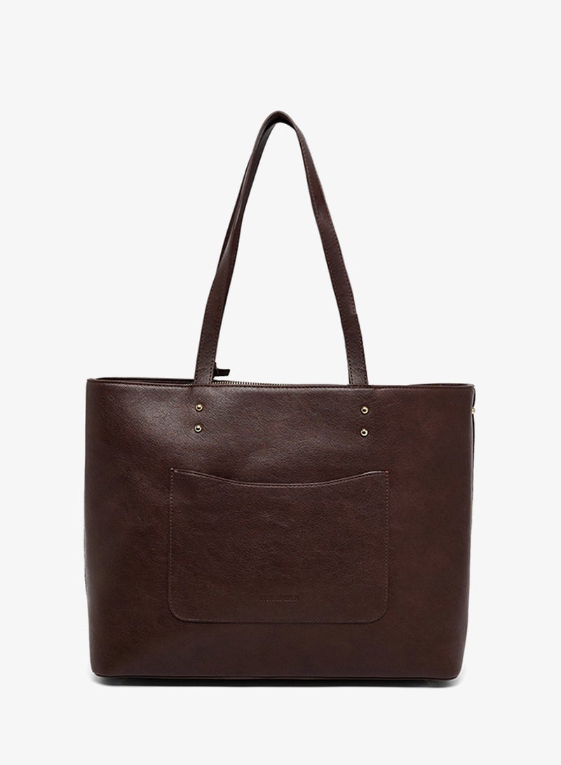 STEVE MADDEN Textured Front Pocket Shoulder Bag - Image 3