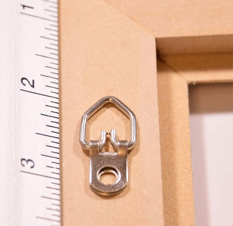 888 Corp 1 Hole Heavy Duty D Ring Picture Hanger with Screws - Pro Quality (20) - Image 3