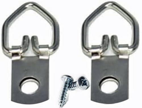 888 Corp 1 Hole Heavy Duty D Ring Picture Hanger with Screws - Pro Quality (20) - Image 4