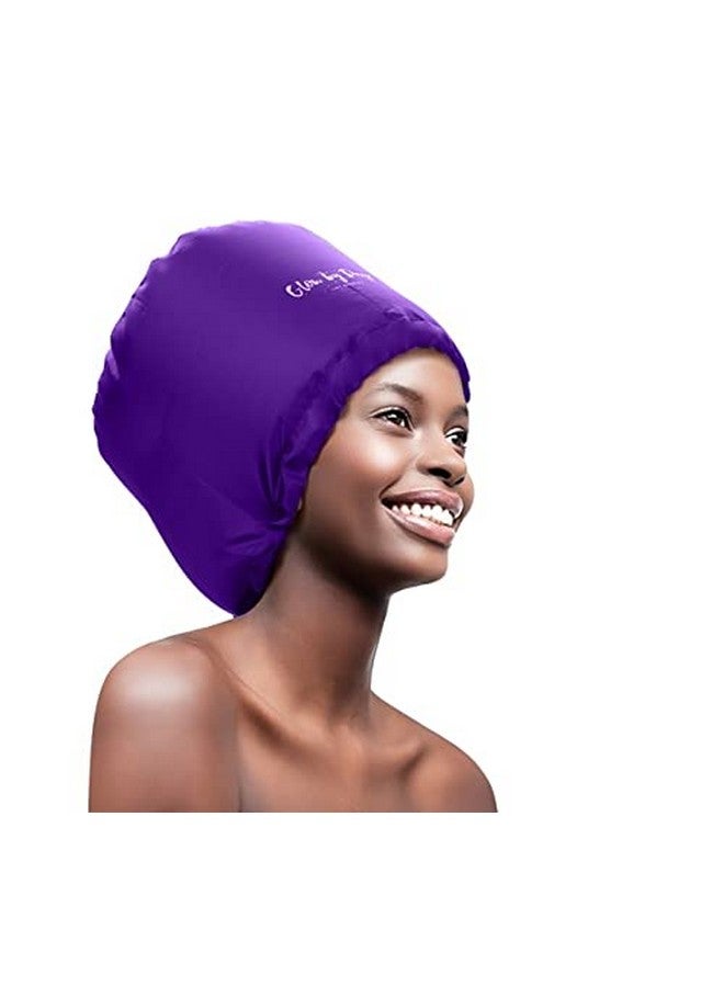 Glow By Daye Bonnet Hood Hair Dryer Attachment, At Home Hair Dryer Hood For Hand Held Hair Dryer, Extra-Large, Purple - Image 5