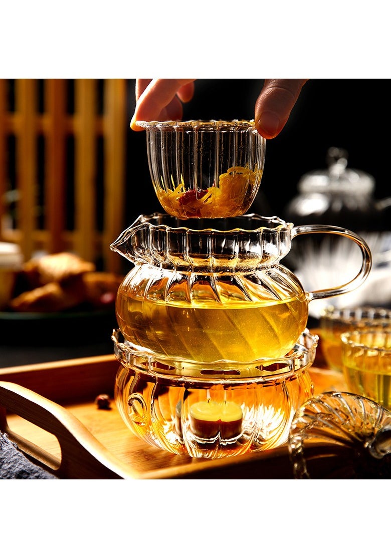 FLYROAD - Glass teapot with removable infuser filter, heat resistant Set of 1 - Image 1