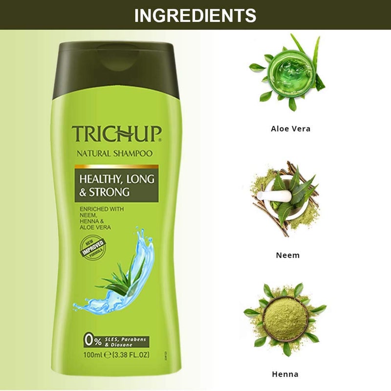 TRICHUP Pack of 2 - Trichup Herbal Shampoo - Healthy, Long & Strong - 100ml - Image 4