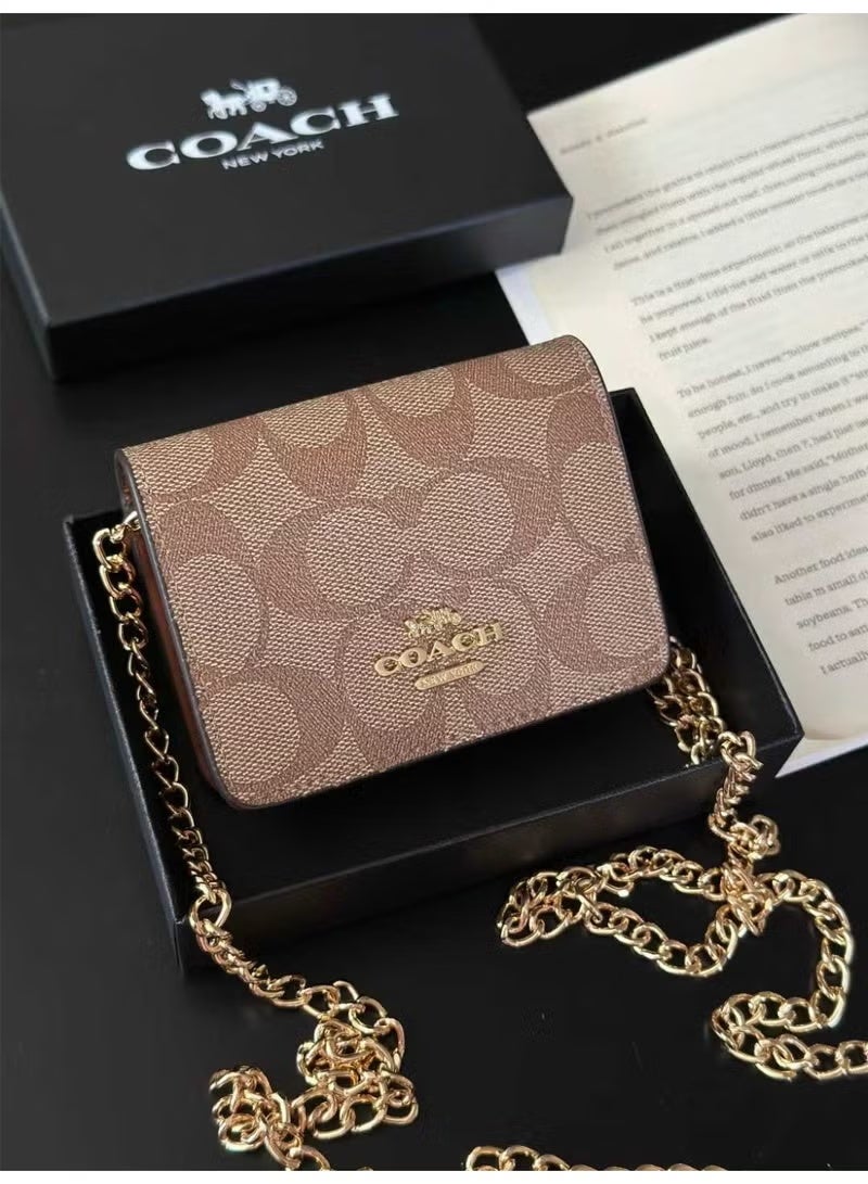 كوتش اوت ليت حقيبة يد/محفظة صغيرة مع سلسلة - Image 2