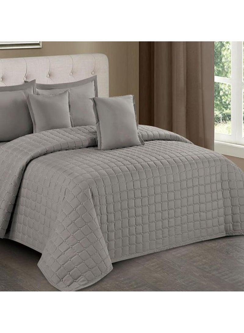 روشن طقم مفرش سرير نفر ونص 4 قطع – لحاف 170×230 سم مع شرشف سرير 120×200+30 سم بتصميم أنيق يمنح غرفتك لمسة فاخرة - Image 2