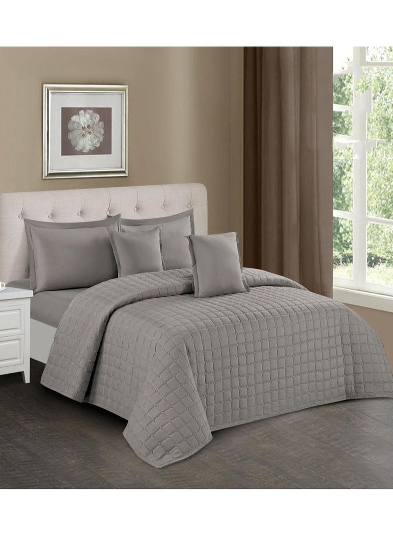 روشن طقم مفرش سرير نفر ونص 4 قطع – لحاف 170×230 سم مع شرشف سرير 120×200+30 سم بتصميم أنيق يمنح غرفتك لمسة فاخرة - Image 1