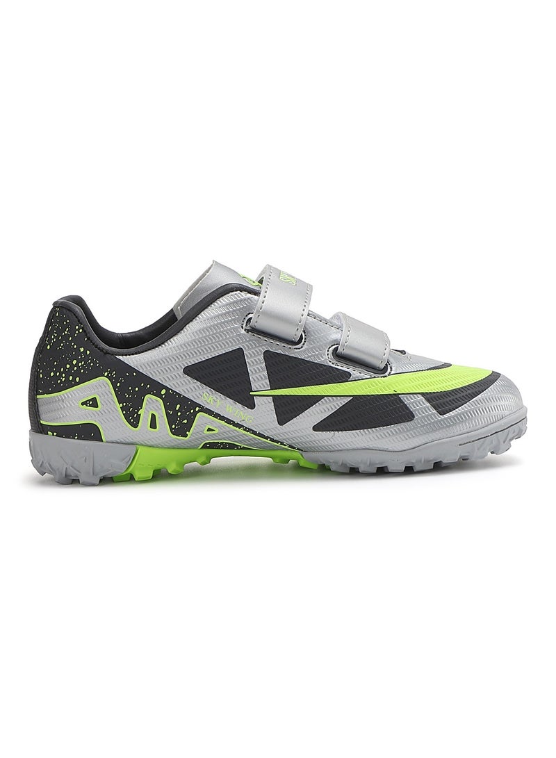 SKY WING Boys And Girls Soccer Cleats IC Or IN Sole Hook And Loop Soccer Shoes For Unisex Kid Indoor Outdoor Hook & Loop Football Shoes Suitable Little Kid And Big Kid - Image 2