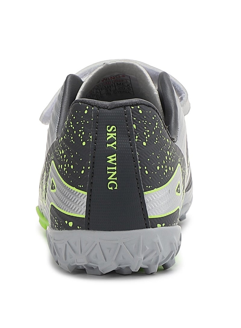 SKY WING Boys And Girls Soccer Cleats IC Or IN Sole Hook And Loop Soccer Shoes For Unisex Kid Indoor Outdoor Hook & Loop Football Shoes Suitable Little Kid And Big Kid - Image 4