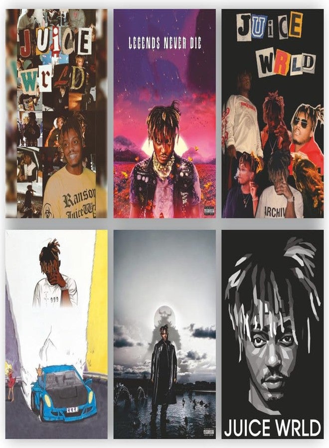 POSTER WALLAH ملصق POSTER WALLAH Juice Wrld للجدران في المنزل أو المكتب أو غرفة الطالب | ملصق جمالي | ديكور جداري (12×8 بوصة) مجموعة من 6 قطع - Image 2