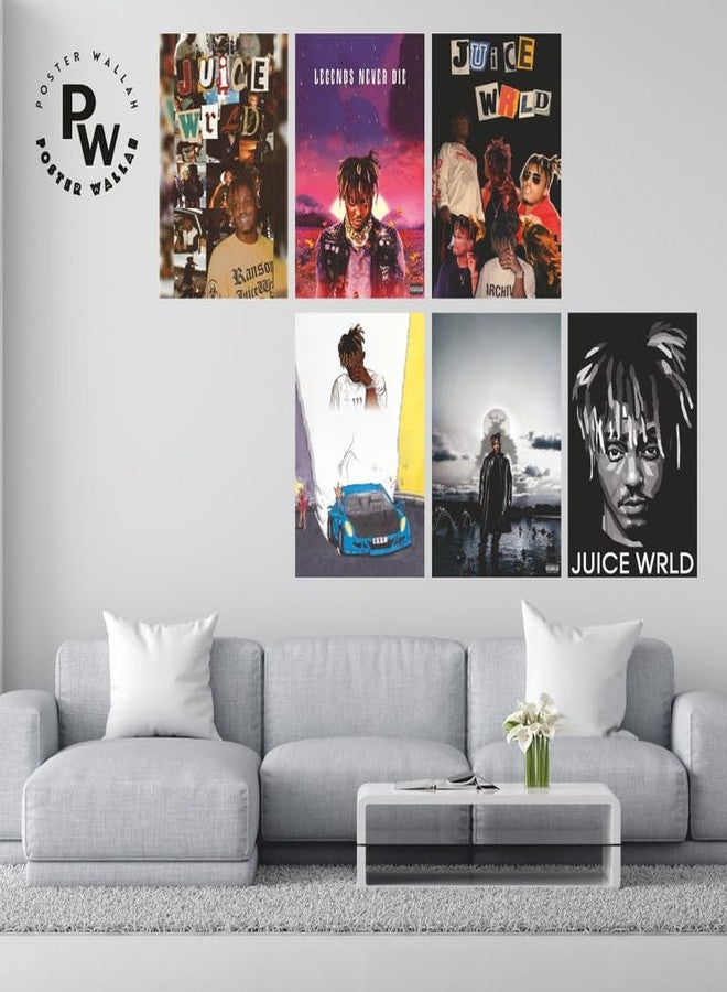 POSTER WALLAH ملصق POSTER WALLAH Juice Wrld للجدران في المنزل أو المكتب أو غرفة الطالب | ملصق جمالي | ديكور جداري (12×8 بوصة) مجموعة من 6 قطع - Image 3
