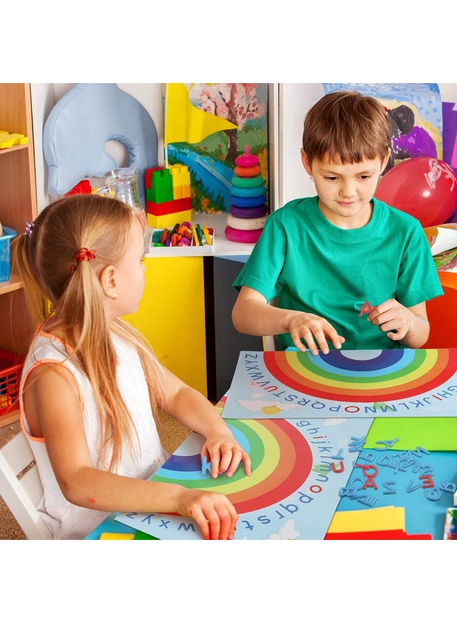 Geyee Double Sided Rainbow Play Alphabet Arch Mats Colorful Foam Letters ABC Educational Alphabet for Alphabet Recognition Activity Baby Toddlers Kids (6 Pcs) - Image 3