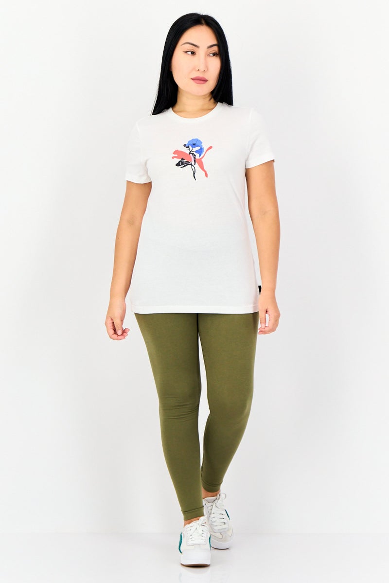 PUMA Women Sportswear Fit Short Sleeve Outdoor T-Shirt, White - Image 2