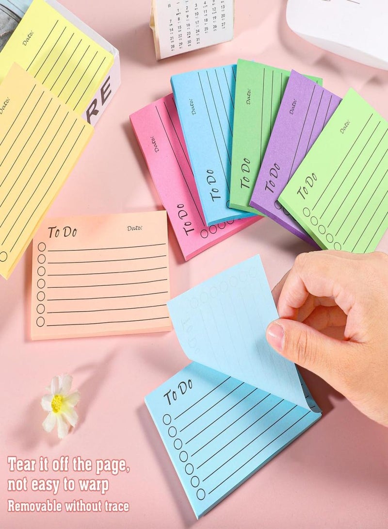 Generic to Do List Sticky Notes 9 Pack, Self-Stick Sticky Notes, Colorful Sticky Notes Pad with Lines, Do List Notepads for School Office Meeting Home Plan Reminder Stationery Supplies(450 Sheets)  - Image 5