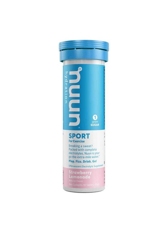 Nuun Sport Electrolyte Drink Tablets Strawberry Lemonade 10 Count (Pack Of 8)