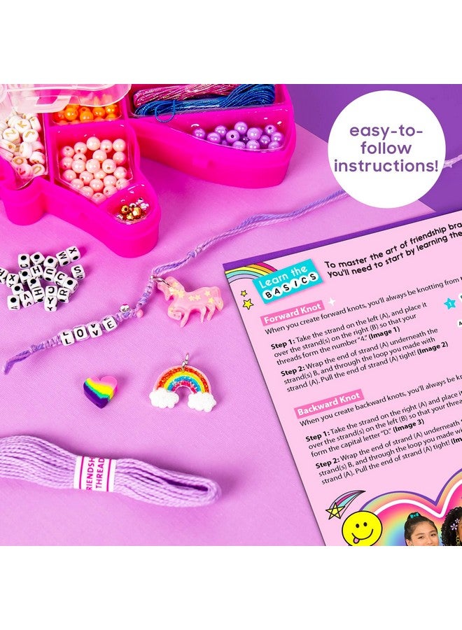 جاست ماي ستايل أساور الصداقة بتصميم يونيكورن من مجموعة هورايزون الأمريكية، اصنع أكثر من 20 سوارًا، تتضمن المجموعة أكثر من 1300 حبة، خرز ABC، خرز معدني، حافظة تخزين بتصميم يونيكورن، والمزيد - Image 4