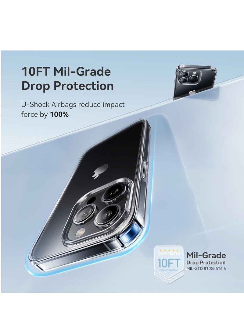 ملبوس جراب شفاف لهاتف iPhone 12 Pro Max، 【تكنولوجيا Never Yellow】 【حماية من الدرجة العسكرية 12FT】 جراب شفاف رفيع للنساء والرجال لهاتف iPhone 12 Pro Max مقاس 6.7 بوصة، شفاف - Image 3