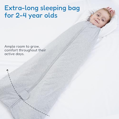 TotAha Toddler Sleep Sack 1.0 TOG for 2T-3T-4T, Soft Wearable Blanket Baby Sleep Bag with 2-Way Safe Zippers,Fluffy Extra Large Sleeping Sacks, Grey - Image 5