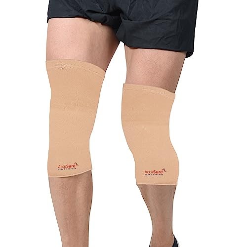 AccuSure Knee Brace Compression Sleeve- Best Support for Arthritis, ACL, Gym, Running, Basketball, Meniscus Tear, Sports, Joint Pain Relief, Injury Recovery For Men, Women, Spandex, Nylon, Cotton - Image 1