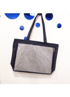 Cute Anime Canvas Girls PVC Shoulder Bag Navy blue no long shoulder strap