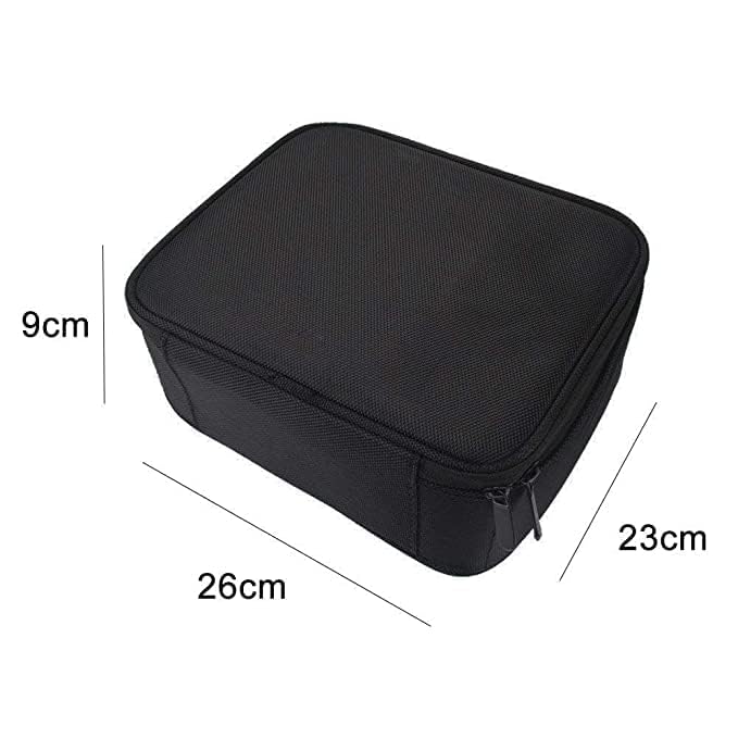 JUDEE Professional Makeup Train Case Cosmetic Toiletry Bag Travel Organizer Make up Artist Master Waterproof Case Portable Storage with Adjustable Dividers Accessories Tools Brushes Pouch(Black) - Image 3
