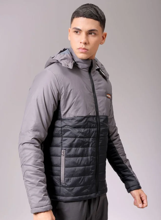 The Indian Garage Co Men Slim Fit Mix & Match Puffer Jackets