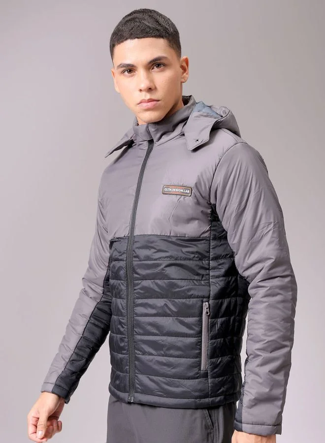 The Indian Garage Co Men Slim Fit Mix & Match Puffer Jackets