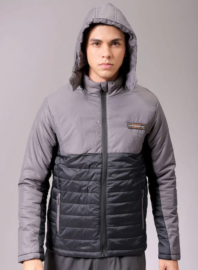 The Indian Garage Co Men Slim Fit Mix & Match Puffer Jackets