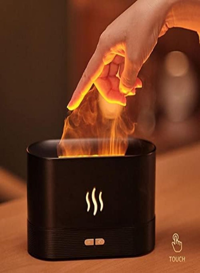 AKDC Cihely Essential Oil Diffuser With Flame Light, 180Ml Aromatherapy Mist Humidifier, Quiet Aroma Air Diffusers With Auto Shut-Off Protection(Black) - Image 2