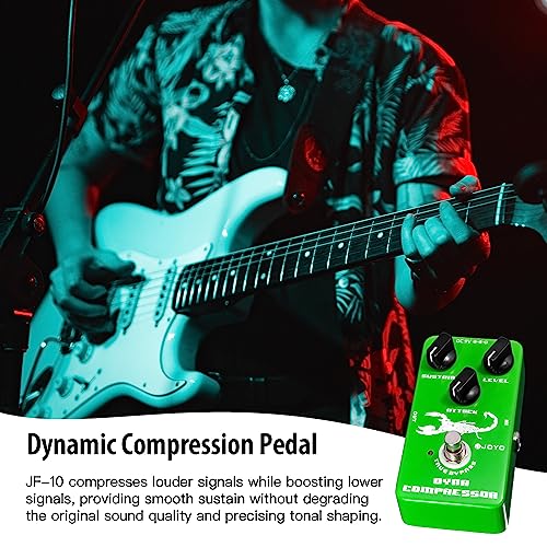 JOYO Dyna Compressor, JF-10 Model for Electric Guitar & Bass, Classic Ross Re-creation, Low Noise, True Bypass - Image 2