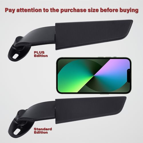 GZDLMoto Angle Wing Rearview Mirror, Racing Motorcycle Adjustable Side Rear View Mirrors, For Honda Kawasaki Suzuki Yamaha Universal Stealth Mirror(Black,Plus Lens) - Image 4
