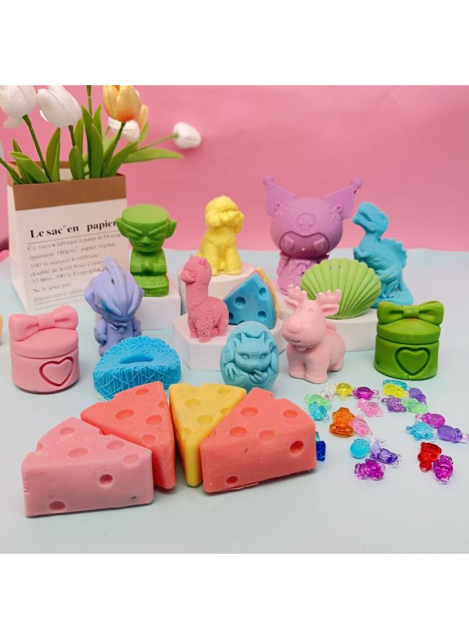 Children's Archaeological Digging Treasure Toys Animal Soap Scraping Soap Blind Box Gem Digging And Digging Music Wholesale-color:Connotation Culomi Figure Random 1 Ring 1 Acrylic Diamond 2 Little Rabbit 1 Fruit Shape 2 Ocean Life Random 3 - Image 5