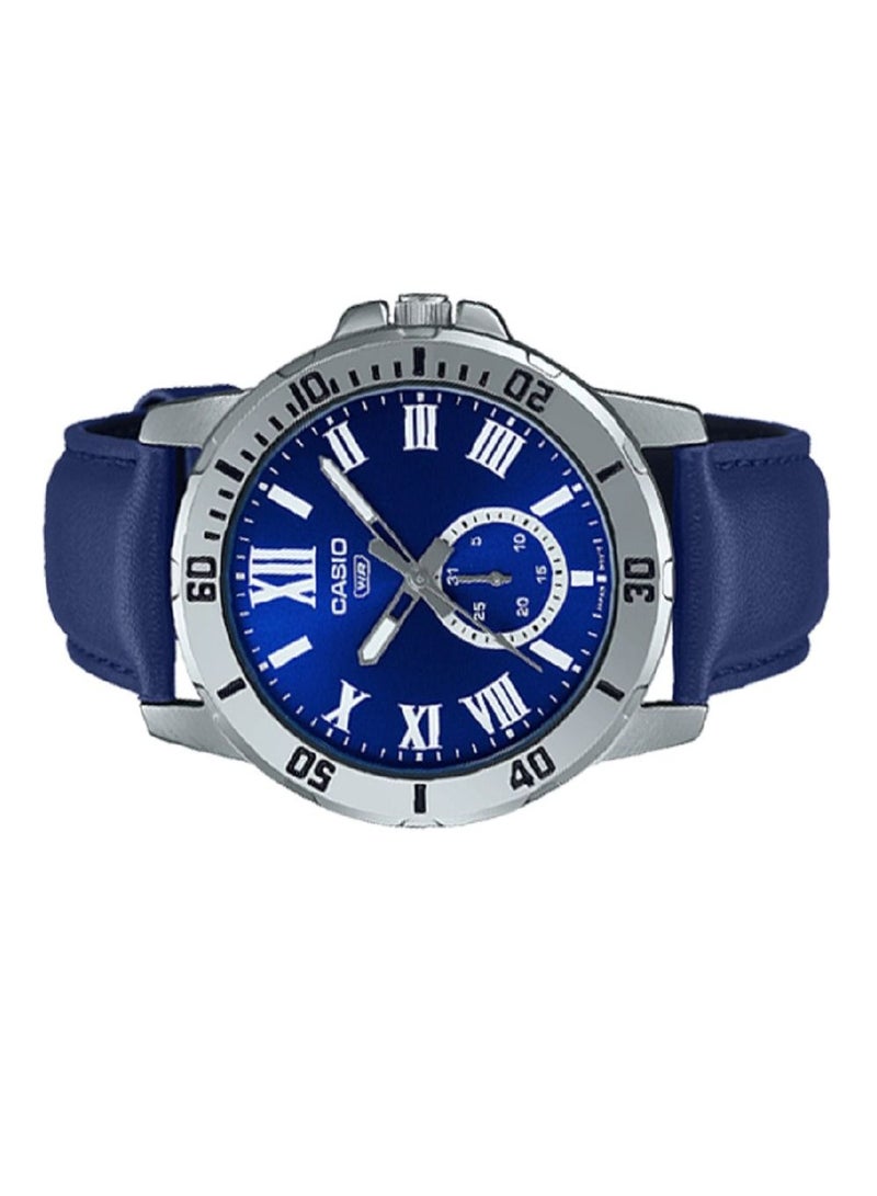 كاسيو ساعة كاسيو للرجال - انالوج بسوار جلدي - MTP-VD200L-2BUDF - Image 3
