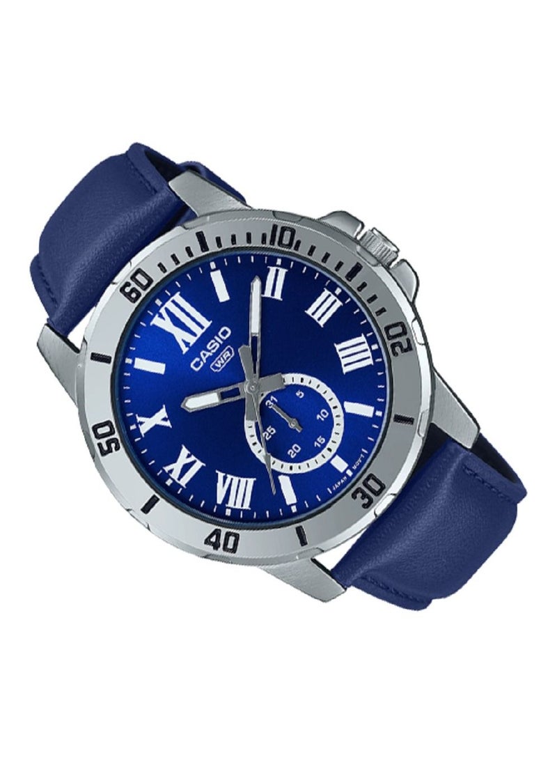 كاسيو ساعة كاسيو للرجال - انالوج بسوار جلدي - MTP-VD200L-2BUDF - Image 2