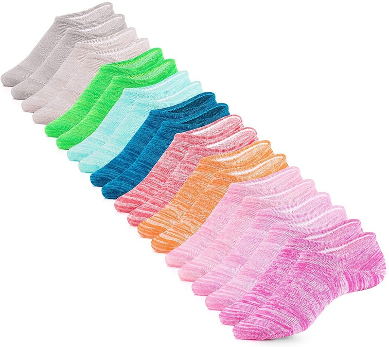 IDEGG No Show Socks Women 10 Pairs Low Cut Anti-Slid Novelty Athletic Casual Invisible Liner Socks - Image 1