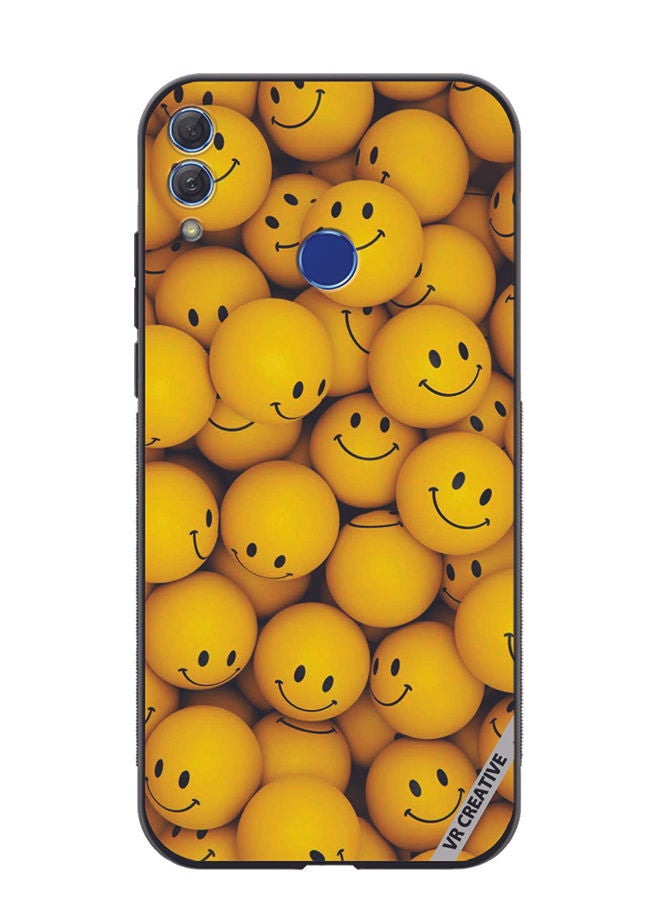Protective Case Cover For Honor 10 Lite Smiley Design Multicolour
