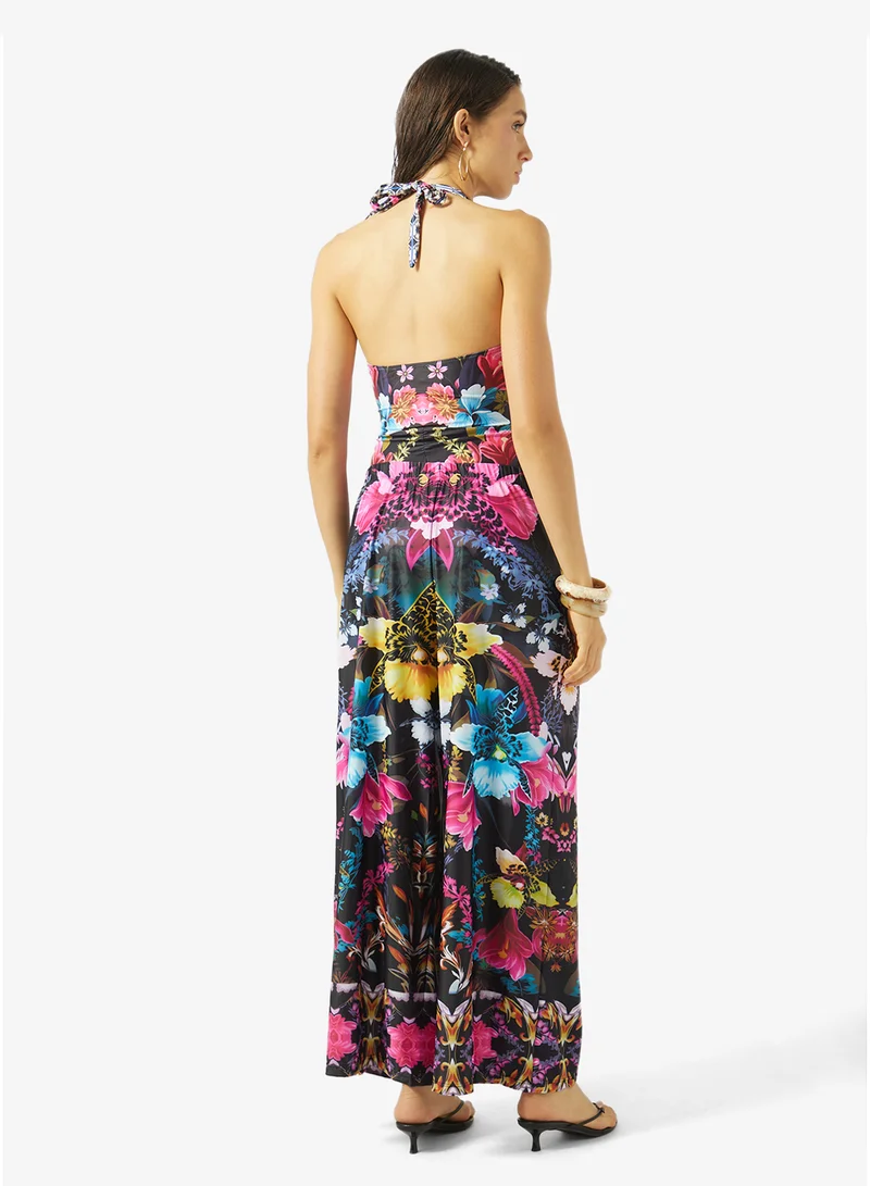 Soleira Printed Swimsuit With Beach Pant
