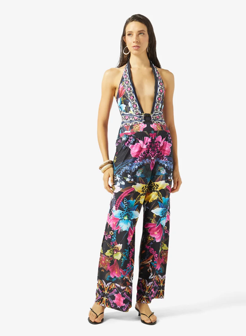 Soleira Printed Swimsuit With Beach Pant