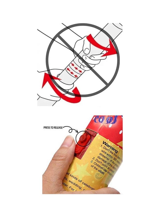 40 CM - Press Button Party Poppers Confetti - No Twist No Turn - Add Fun and Excitement to Your Celebrations Wedding, Parties, Graduation!  - Image 3